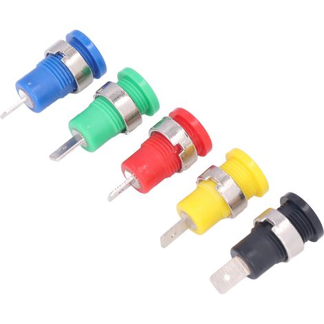 Connecteur de sécurité pour fiche banane 4 mm en laiton nickelé, destiné aux machines de soudage électronique. (1/5)