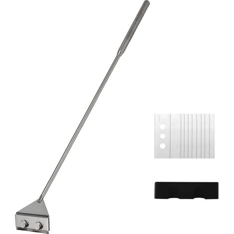 Raspador de algas de acero inoxidable para acuarios - Limpia acuarios - Mantiene las manos secas - Cuchilla afilada para eliminar algas - 40 cm (1/5)
