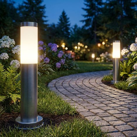 Set di lanterna lampada in acciaio leggero luce esterna patio Weglampe lampada da giardino IP44 2 piano (1/5)