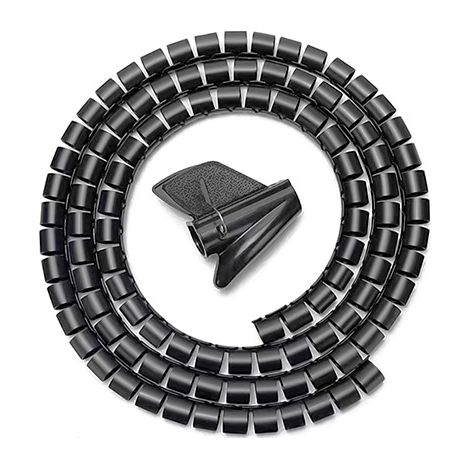 AISENS - A151-0406 - Spiralkabel-Organizer 25MM, schwarz, 1,0M