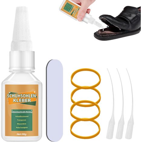 Colle pour semelles de chaussures, extra forte et imperméable, convient pour chaussures de sport, semelles, bottes, sandales, cuir, etc. Flexible et solide, colle pour semelles de chaussures (1/5)