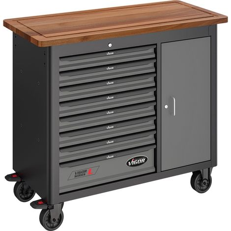 VIGOR Mobile Werkbank Series L, leer, L x B x H: 1091 x 481 x 1018 mm (1/5)
