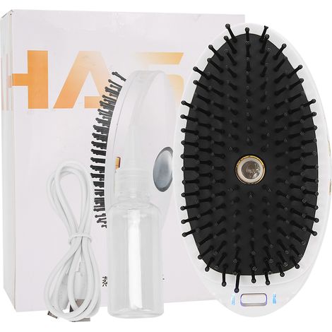 Brosse à cheveux électrique ionique portable anti-statique pour lissage et massage capillaire (1/5)