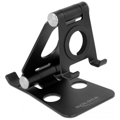 DeLOCK 18430 soporte Soporte activo para teléfono móvil Teléfono móvil/smartphone, Reloj inteligente Negro