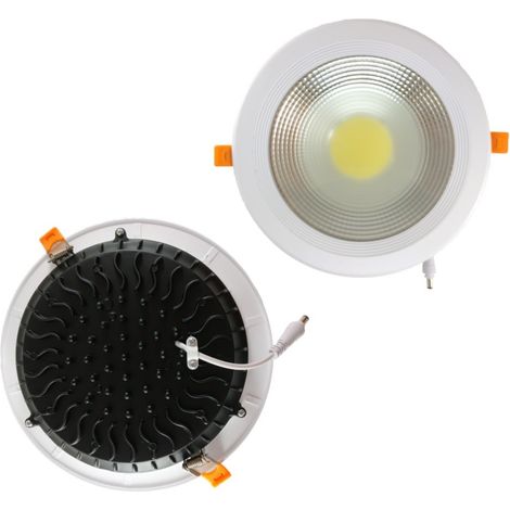 LAMPADINA LED 10W 20W 30W FARETTO ROTONDO FISSO DA INCASSO REFLECTOR COB DOWNLIGHT BIANCO Naturale - 10 (1/4)