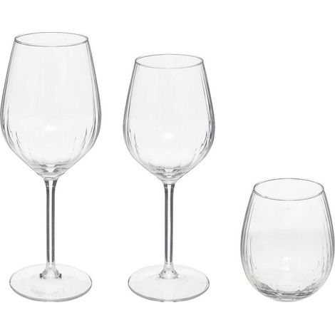 Service de 12 verres Volta en verre transparent