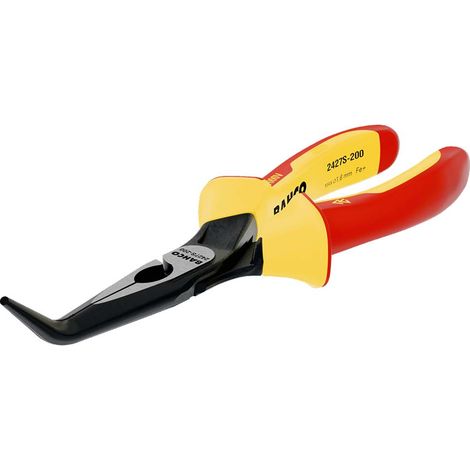 Bahco 2427S-200 ERGO Insulated 200mm (8-inch) Bent Nose Pliers with VDE Certification (1/4)