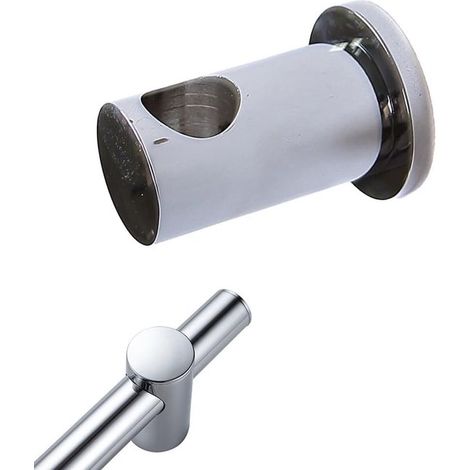 Duschkopfhalterung – Wandhalterung mit Bügel – Duschen – Material: Messing – 22-mm-Bohrung – Silberfarben (1/5)