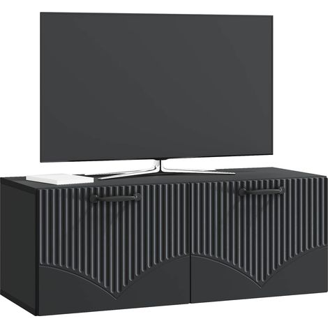 Maison Exclusive - Meuble TV mural Noir 78,5 x 31 x 30 cm Bois d'ingénierie