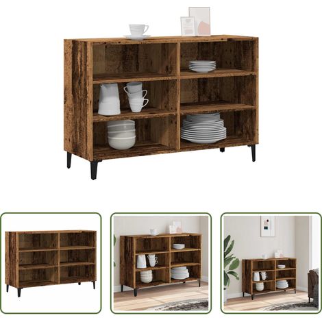vidaXL Stauraum - Sideboard Altholz-Optik 103,5x35x70 cm Holzwerkstoff (1/5)