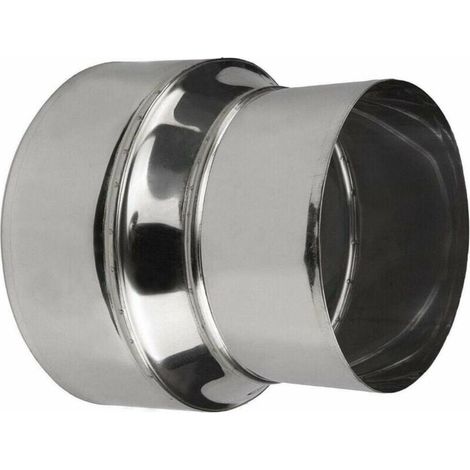 Acier Inoxydable Poêle Tuyau Réducteur Tube Connecteur Cheminée Conduit Doublure Adaptateur - Ø80mm / Ø60mm(1 pcs) (1/2)