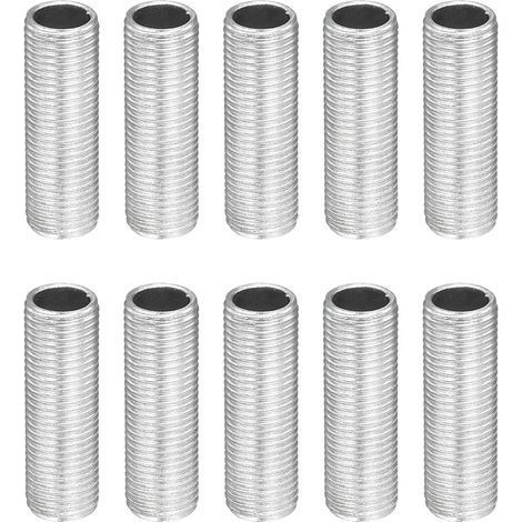 10 Mamelon Tuyau Lampe,M10 Fileté 3cm Zinc,Réparation Luminaire Intérieur (1/5)