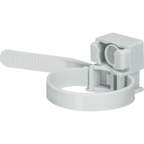 Legrand – Colliers à embase gris RAL7035 denture extérieure pour conduit IRL Ø16mm à Ø32mm ou câble Ø13 à Ø38mm – 100 pièces – 31900