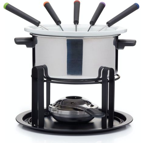 Set de fondue craft acero inoxidable 6 tenedores regulable