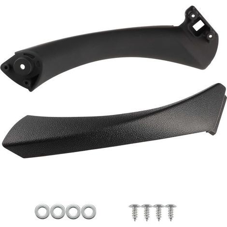 Poignée de porte intérieure droite pour BMW Série 3 E90 E91 (2004-2012), numéros de pièces : 51419150336 et 51417230850, noire. (1/5)
