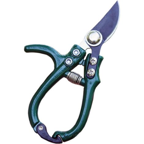 Sécateur à main pour jardinage, cisaille à fleurs et légumes, manche en alliage d'aluminium, lames en acier à haute teneur en carbone, sécateur à bonsaï-curve blade (1/5)