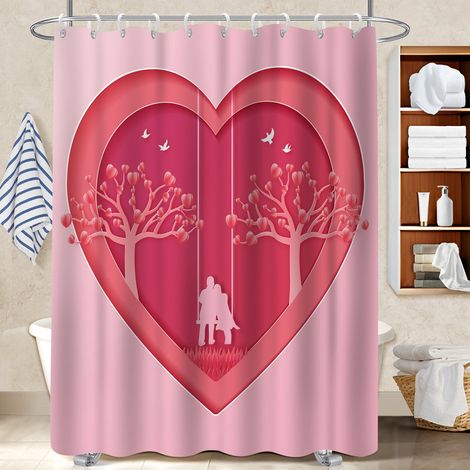 Rideau douche imperméable polyester 180x180 naturel protection douche pour baignoire d’angle (1/5)
