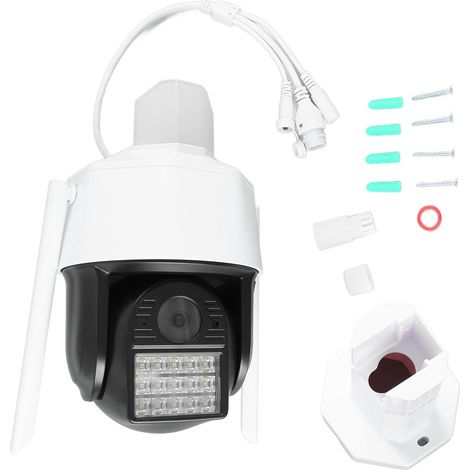 Caméra de sécurité extérieure sans fil WiFi, caméra de surveillance domestique, vision nocturne couleur 3 MP, interphone vocal, surveillance par téléphone portable (1/5)