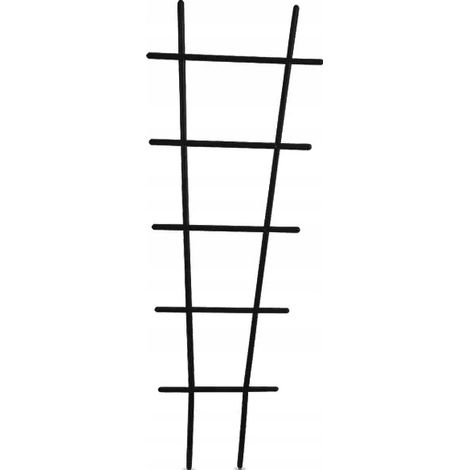 Supporto per piante, scaletta per fiori in plastica, antracite, 18,5x56 cm