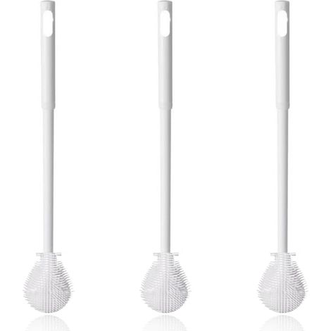 Juego de 3 cepillos de silicona para biberones (31,5 cm), para biberones, botellas de zumo y botellas de agua, aptos para lavavajillas y resistentes a arañazos.