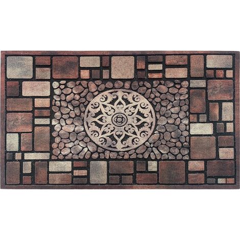 Zerbino Ingresso Robusto Spesso 1 Cm Pietre 3D Antiscivolo Assorbente Tappeto Entrata Casa - DisB
