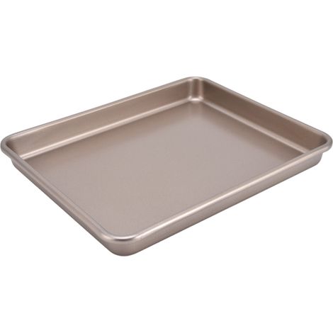 Antihaftbeschichtete Backform aus lebensmittelechtem Kohlenstoffstahl für gleichmäßige Wärmeverteilung (0,8 mm dick) – ideal für den Haushalt. Flache Form (11 Zoll, 13 Zoll). (1/5)