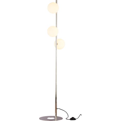 Lampada da terra moderna nichel 3 sfere bianche G9 Jupiter (1/4)