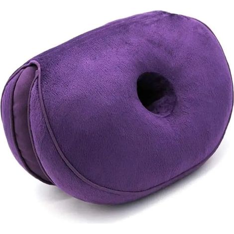 MINKUROW Cuscino Del Sedile Per Sollevare I Fianchi, Cuscino Del Sedile Per Sollevare I Fianchi, Cuscino Ortopedico In Memory Foam Per Sciatica, Coccige E Sollievo Dal Dolore Alla Schiena (Viola) (1/5)