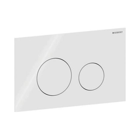 PLACCA DI COMANDO SIGMA 40 2 TASTI ROTONDI- Bianco - Vetro lucido- GEBER- pezzi 1