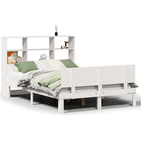 Maison Exclusive - Letto Libreria senza Materasso Bianco 140x200 cm Legno di Pino