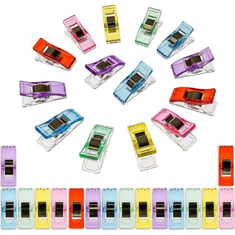 Fabric clips, 30 pieces per pack, can replace pins to hold layers of fabric together, securely sew fabric seams, sewing machine accessories, multi-purpose (1/5)