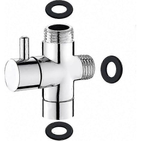 Robinet inverseur de douche à 3 voies 1/2 pouce - Construction en laiton massif pour la plomberie de salle de bain (1/2)
