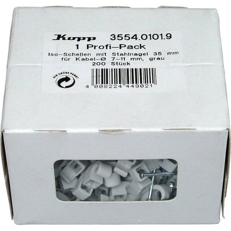 Kopp 355401019 Cavalier 355401019 Plage de Ø du faisceau 7 à 11 mm gris 200 pc(s) (1/2)