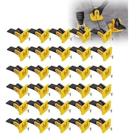 Lntyq 50 pièces Système de Mise à Niveau des Carreaux, Tile Leveling System, Cales de carrelage, Croix de joint 2mm, kit de niveleur de carreaux réutilisable, Outil de carreleur pour murs et sols (1/5)