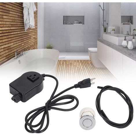 Ensemble pressostat à gaz pour baignoire et broyeur d'évier, interrupteur pneumatique à bouton-poussoir, norme américaine 125 V (1/5)