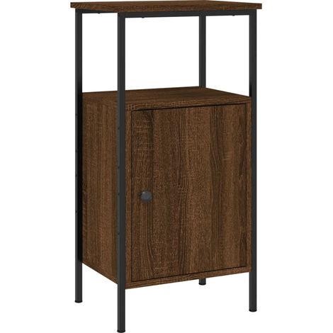 Maison Exclusive - Table de chevet chêne marron 41x31x80 cm bois d'ingénierie (1/5)