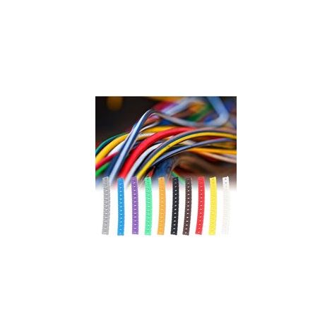 Marqueur de fil avec Clip, Tube d'identification de fil étanche, étiquette de fil colorée 0-9, marqueur de fil de Tube
