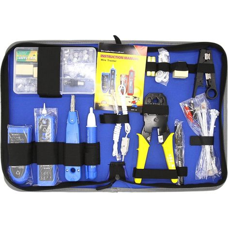 Le kit d'outils pour câbles Noyafa NF-1501 comprend un détecteur de câbles, un détecteur de tension, une pince à sertir et une pince à dénuder. (1/5)