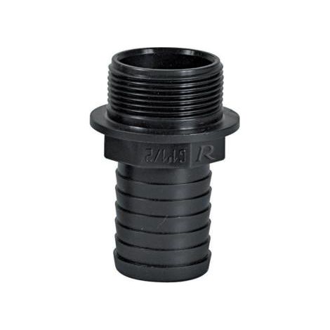 Ribiland – Raccord plastique mâle 1'1/2 – Raccord droit cannelé fileté – Diamètre Ø 40 mm – Pour systèmes d'arrosage et pompes de piscine (1/3)