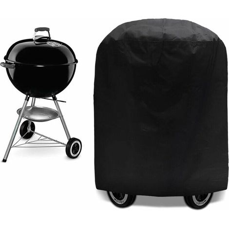 MINE Housse de Barbecue 71 x 73cm Bache Barbecue Housse Bâche de Protection BBQ Couverture de Gril Anti UV/Anti l'eau/Anti l'Humidité, Sangle Ajustable, Convient la Plupart des Grill (1/4)