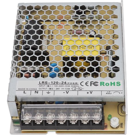 LRS Schaltnetzteiltransformator für industrielle Automatisierungstechnik, militärische Ausrüstung, wissenschaftliche Forschungsausrüstung, 100–240 V, LRS 120 W, 24 V, 5 A (1/5)