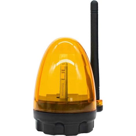 Lampe d'alarme LED extérieure 12V-265V, stroboscopique, à fixation murale, orange, pour ouvre-portail. (1/5)