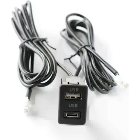 Für Kfz-Armaturenbrettmontage USB + Typ-C Anschluss Panel Schnittstellen-Verlängerungskabel Adapter Kfz-Armaturenbrett Fahrzeugnavigation USB-Buchse-JXLGV (1/4)