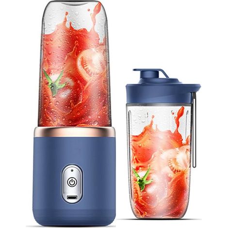 Licuadora portátil y recargable，potente vaso para zumo，ideal para estudiantes y uso doméstico，vaso pequeño para zumo de fruta recién exprimido (1/5)