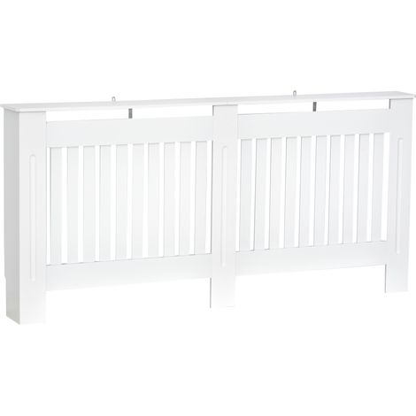Cache-radiateur MDF pour radiateur salon/couloir/chambre, 172x19x81 cm, blanc (1/5)