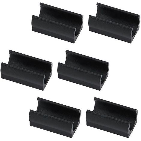 Protections de pieds de chaise en plastique noir, 40,5 x 23 x 18,5 mm (1/5)