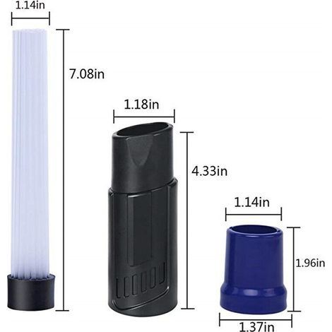 Embout Aspirateur Passe Partout, Accessoire Brosse Aspirateur, Dust Brosse Accessoires Aspirateur, Tuyaux d’aspirateur Universel pour Air Vents/Tiroirs/Voiture/Outils/Artisana (1/4)