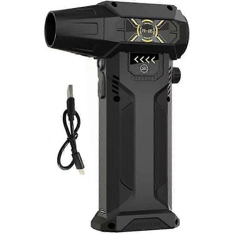 Souffleur électrique à air comprimé, 130 000 tr/min, haute puissance, 2 en 1 avec lumière LED, pour le nettoyage d'ordinateurs, de voitures et d'extérieurs, rechargeable par USB-C (1/5)