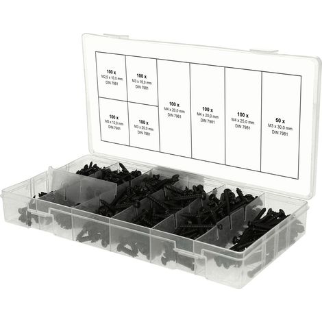 KS Tools Sortiment Linsenkopf-Blechschrauben, M2,5-M3, 750-tlg (1/5)