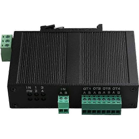 Concentrateur RS485 à 4 canaux, répartiteur Modbus isolé de qualité industrielle, prolongateur d'isolation de signal à isolation optique (1/5)